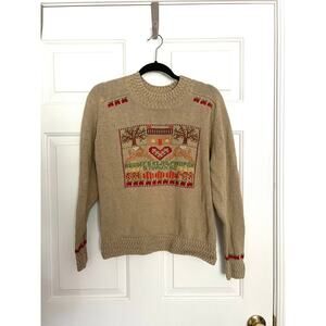 Vintage Erika Classics Ramie & Cotton Fall/Autumn Crochet Sweater